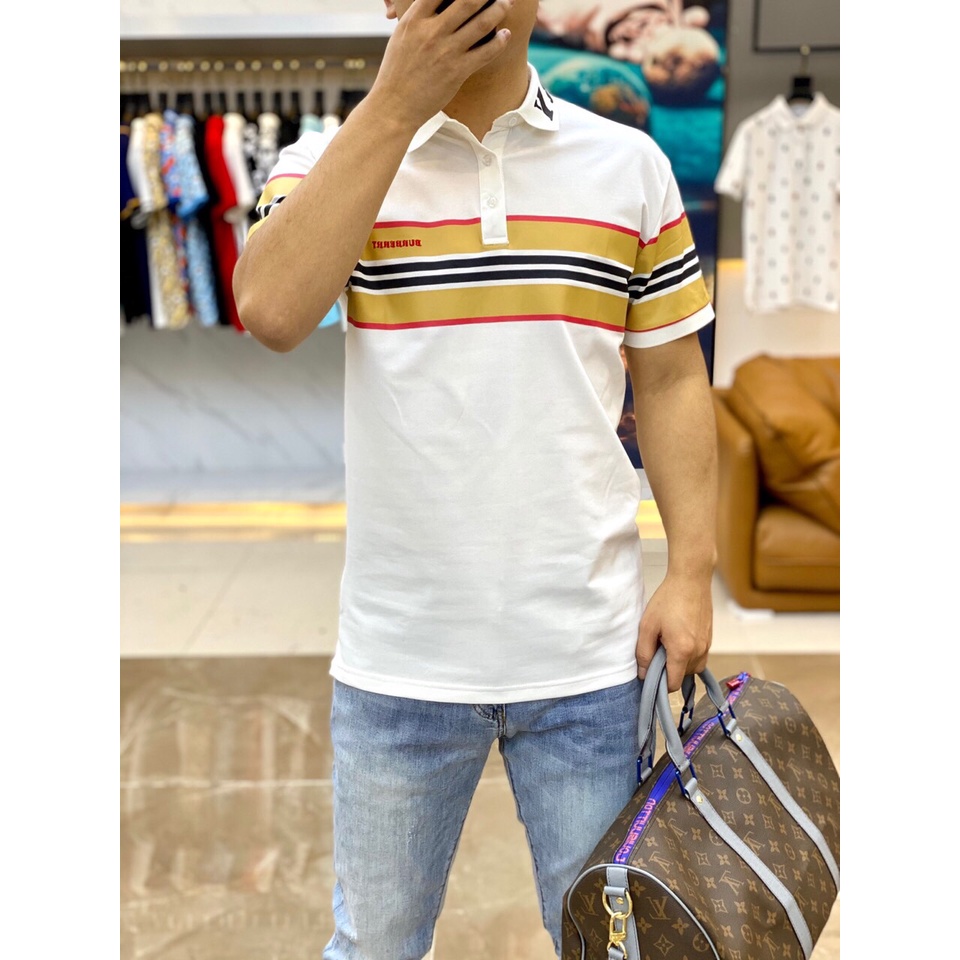 Áo polo BURBERRY cổ bẻ chất liệu cotton thoải mái # 14