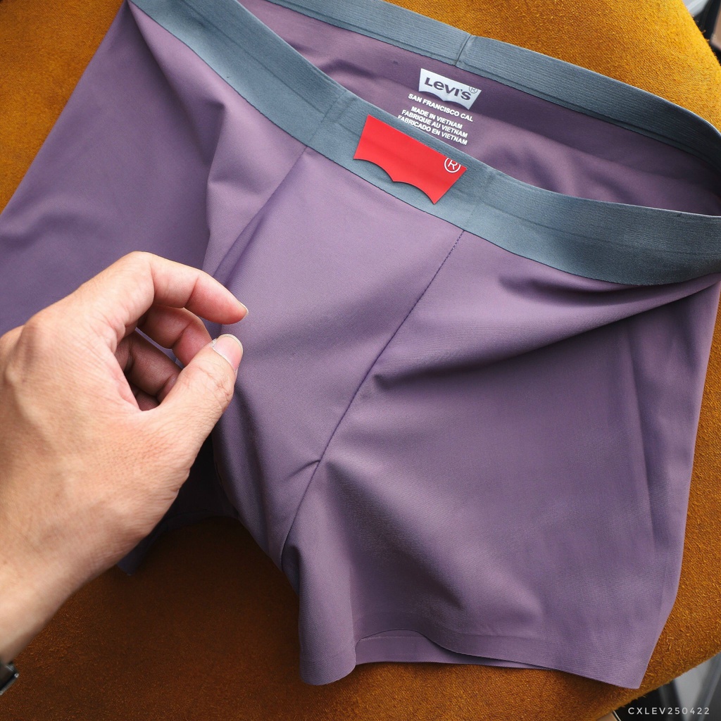 Quần sịp đùi nam Boxer LEVI đúc khối trơn basic hàng Vnxk 1 hộp 3 chiếc