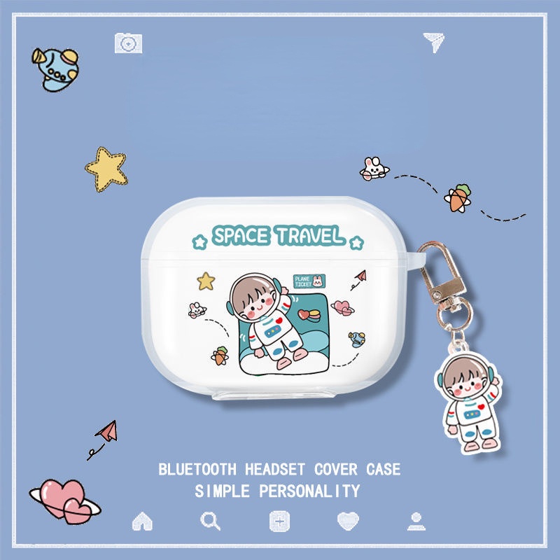 Vỏ Bảo Vệ Hộp Sạc Tai Nghe Redmi Buds 3 Lite Youth Trong Suốt Họa Tiết Hoạt Hình Thỏ Kulome &amp; Tím Dễ Thương