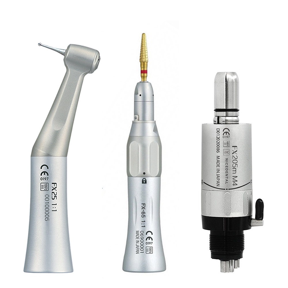 Bộ phụ tùng máy xịt nước góc thẳng/góc rộng cầm tay có nút nhấn tốc độ thấp cho nha khoa