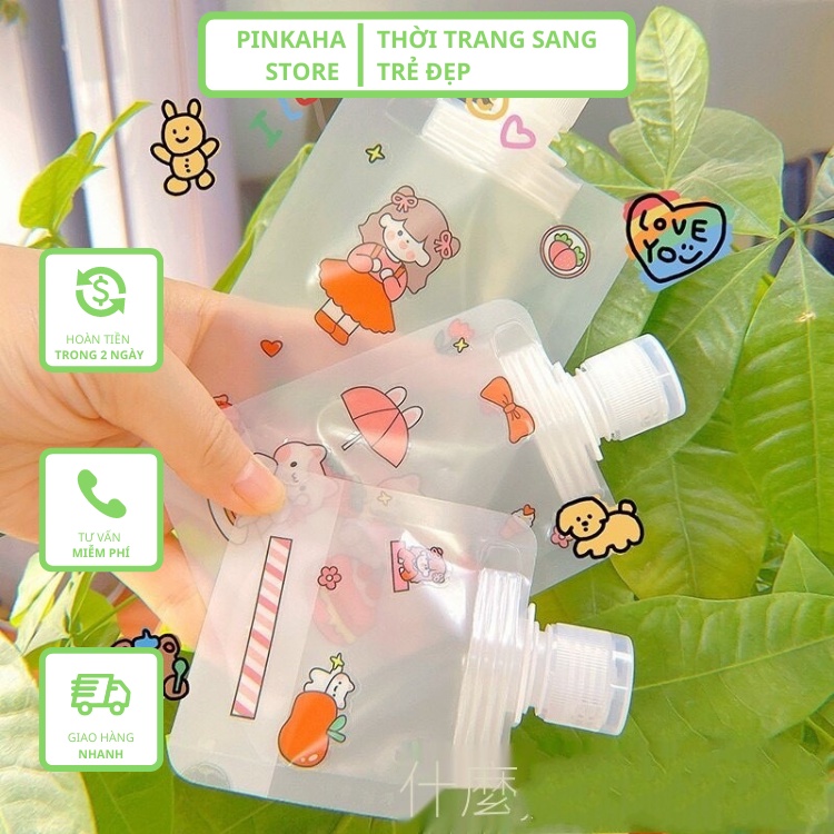 Túi chiết mỹ phẩm du lịch dầu gội và sữa tắm nhỏ nhựa silicon tái sử dụng 30ml / 50ml / 100ml