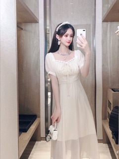 ĐẦM MIDI CỔ U (KÈM HÌNH THẬT)