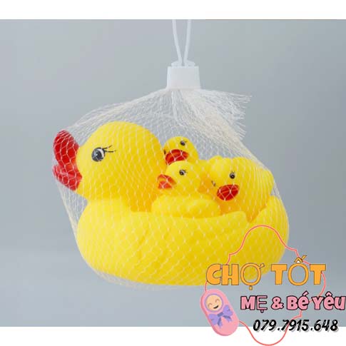 Đồ Chơi Đàn vịt thả bồn tắm chút chít cho bé ( 1 mẹ 3 con )