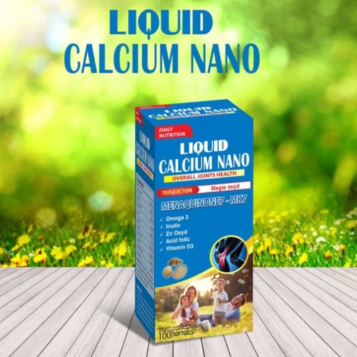 Viên uống CALCIUM NANO LIQUID bổ sung canxi, vitamin và các khoáng chất cần thiết – Hộp 100 viên | MediUSA