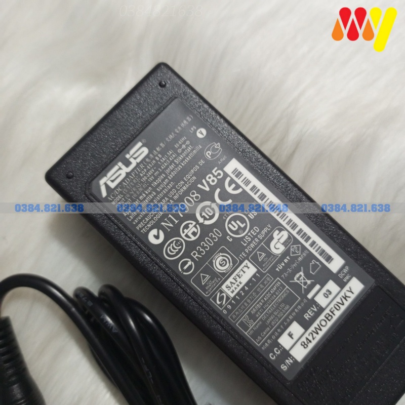 Sạc Laptop Asus X44H, K43E, K42, K53E, X401A, Sạc 65W 19V-3.42A Đầu cắm 5.5mm*2.5mm New 100%. Bảo hành toàn quốc
