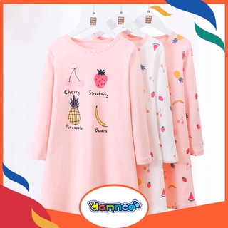 Đầm Ngủ Tay Dài Hoạ Tiết Trái Cây Dễ Thương Cho Bé Gái 2020