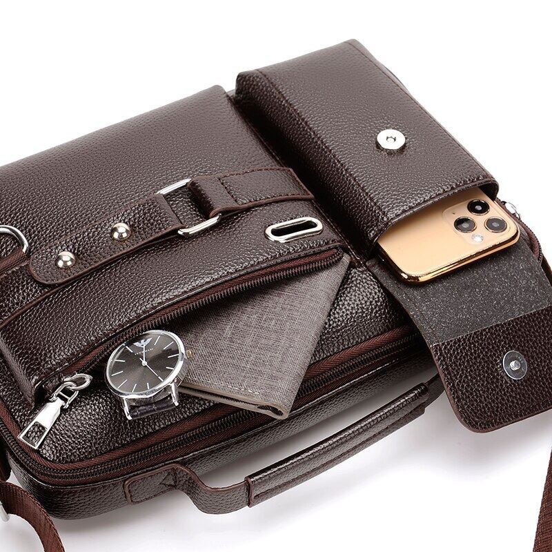 WEIXIER Túi Xách Da Thời Trang Dành Cho Nam