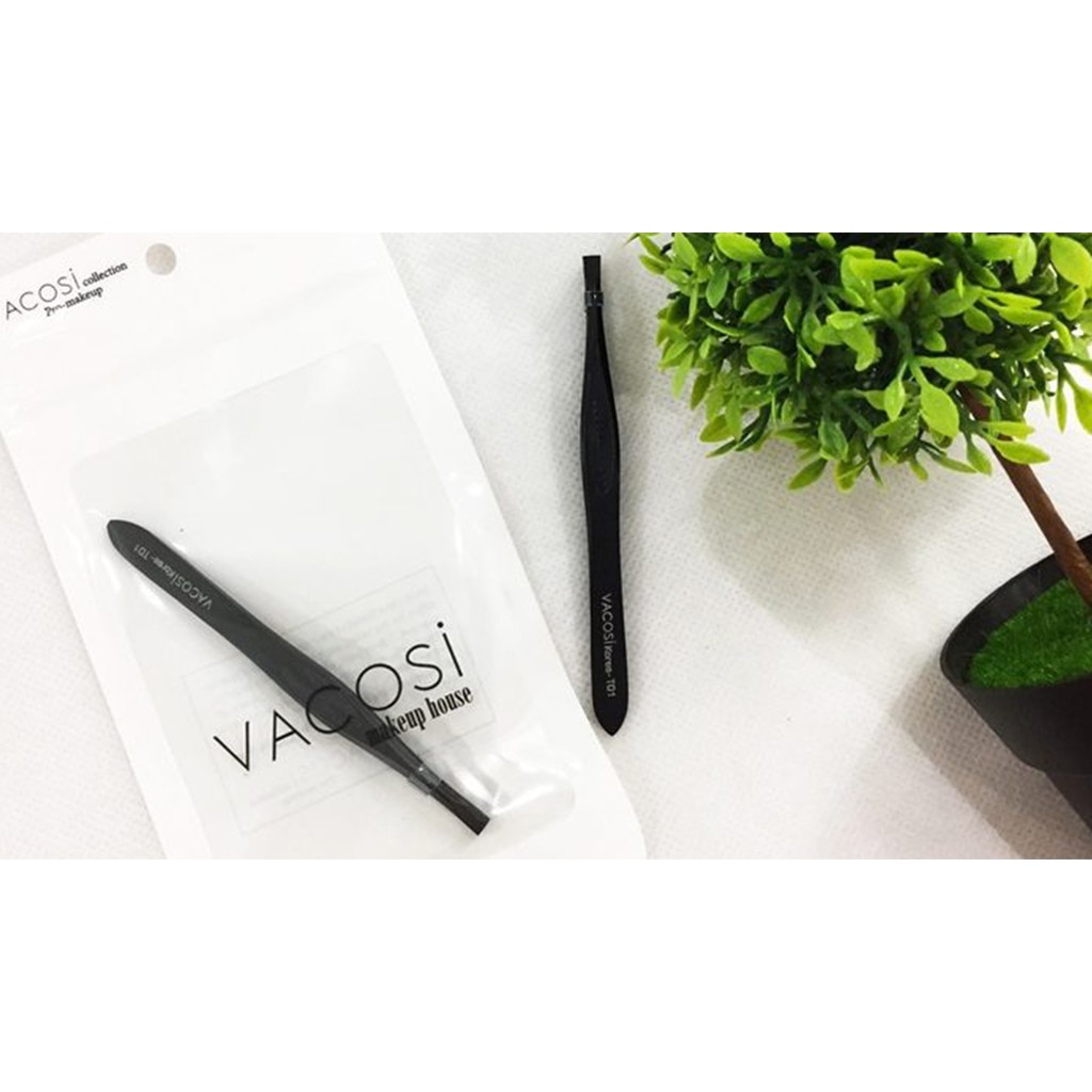 Nhíp Đầu Bằng Vacosi Flat Tweezers T01