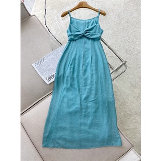 Váy 2s linen xoắn ngực