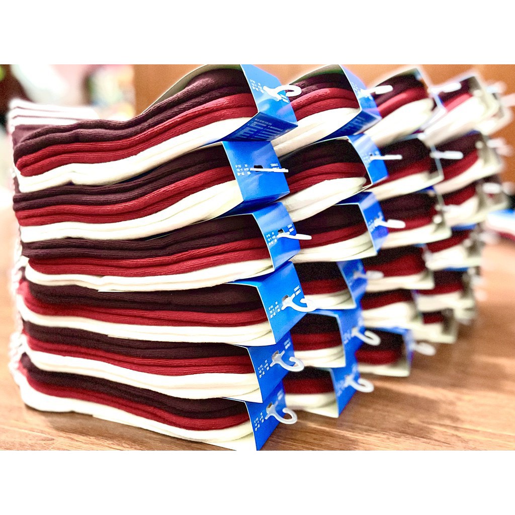 (HÀNG XUẤT XỊN) Vớ / tất cổ ngắn Trefoil Stripe Ankle Socks Made in Cam//bo full-tag-code  Free size