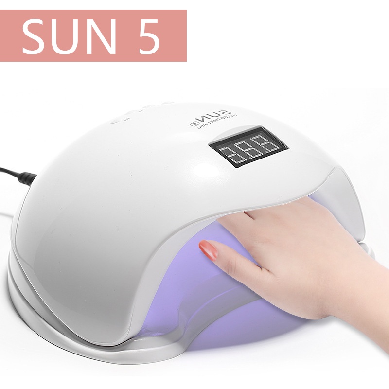 Đèn nướng chuyên dụng cho tiệm nail MÁY HƠ GEL SUN 5 48W HƠ MÓNG Chính Hãng UV/LED Đèn làm khô nhanh chuyên nghiệp