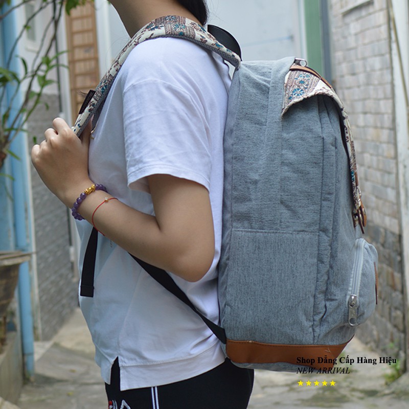 Balo JANSPORT LAPTOP màu xám họa tiết hoa