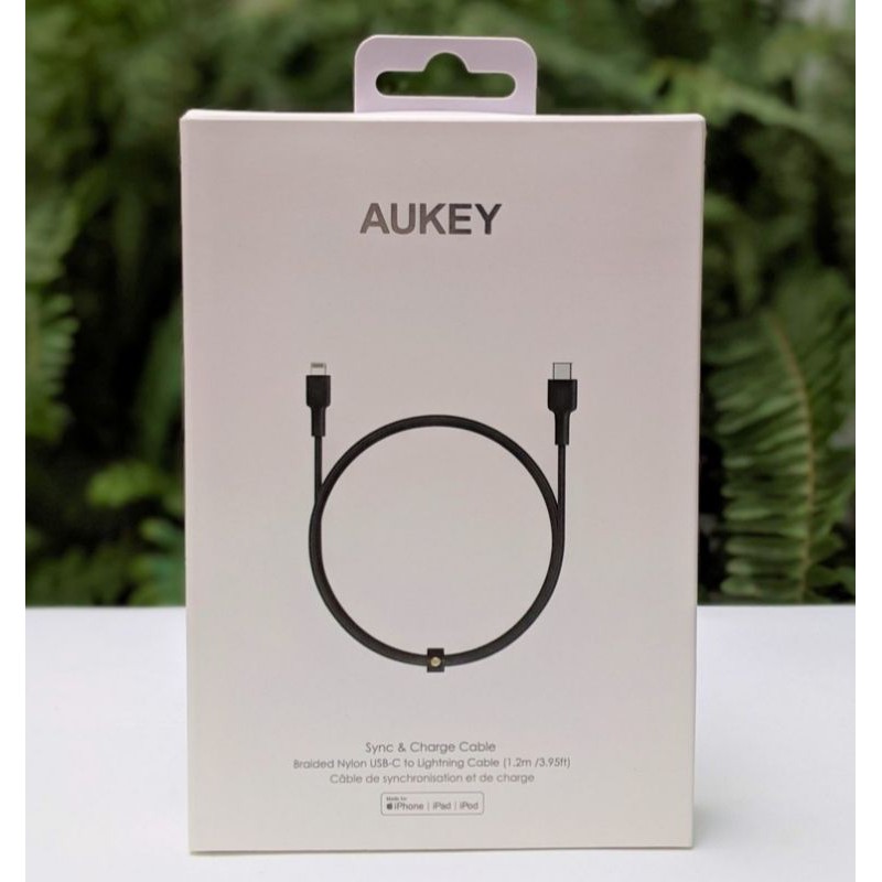 Cáp sạc nhanh chính hãng Aukey CB-CL1 type C to Lightning cho iphone