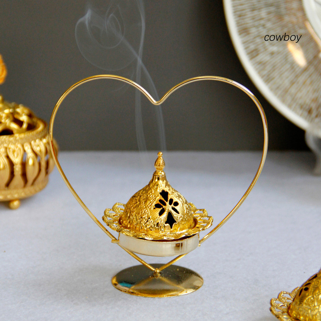COB|Candle Holder Romantic Dual Use Middle Eastern Style Wrought Iron Incense Burner for Party