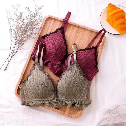 💎 GIÁ SỐC 💎 Bộ đồ lót thổ cẩm phối ren, cài trước không gọng có mút mỏng 556 | BigBuy360 - bigbuy360.vn