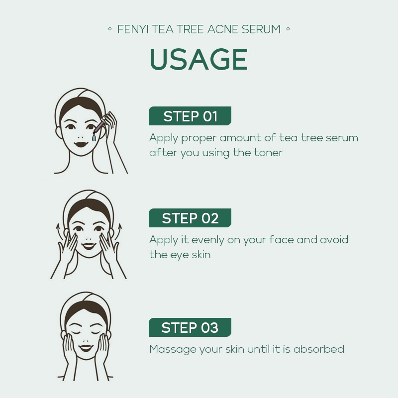 Set 3 chai serum dưỡng da Fenyi chiết xuất tràm trà 17ml