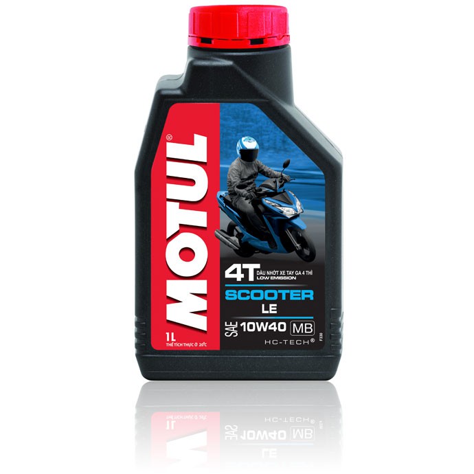 Dầu nhớt xe ga 1 lít MOTUL SCOOTER LE 10W40 HC-TECH SJ MB - có tem chính hãng QR - date sp mới nhất