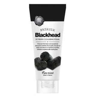 Sữa rửa mặt làm sạch sâu, kiểm soát nhờn từ than hoạt tính Pure Mind Blackhead So Fresh Cleansing Foam 100ml