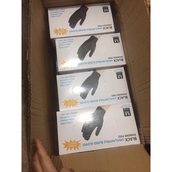 GĂNG TAY CAO SU ĐEN CHUYÊN DỤNG