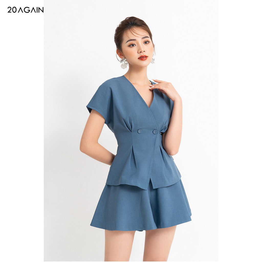 [Mã FAMALLT5 giảm 15% đơn 150k] Áo sơ mi nữ công sở 92WEAR (3 MÀU) đủ size, ngắn tay vạt chéo ASA1208