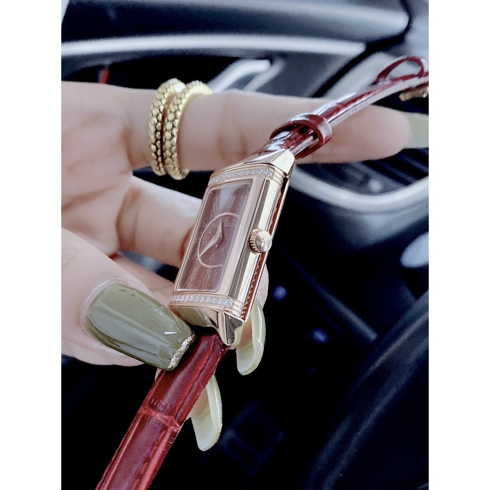 Đồng hồ nữ JAEGER LECOULTRE REVERSO ONE LEATHER RED - 33mm - Máy thụy - Bảo hành 24 tháng