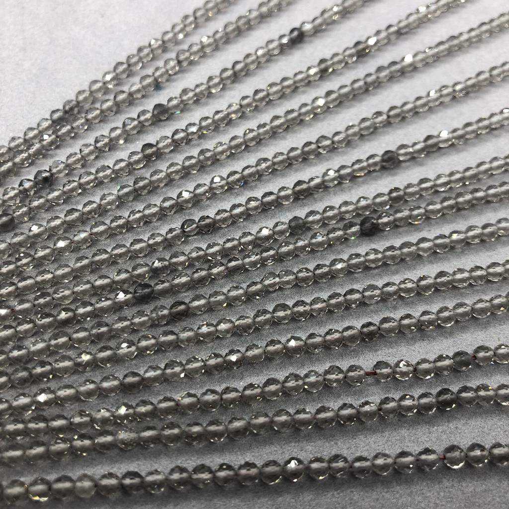 Chuỗi Hạt Đá Obsidian Tự Nhiên 2 / 3 / 4mm