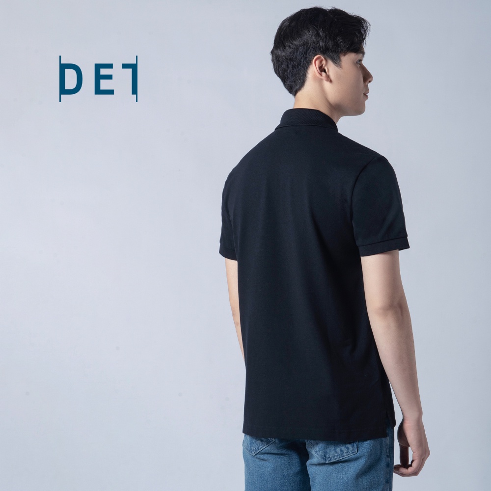 Áo thun nam Polo cao cấp kháng nước tay ngắn DETERMINANT form rộng - màu đen - Black [DETP01]