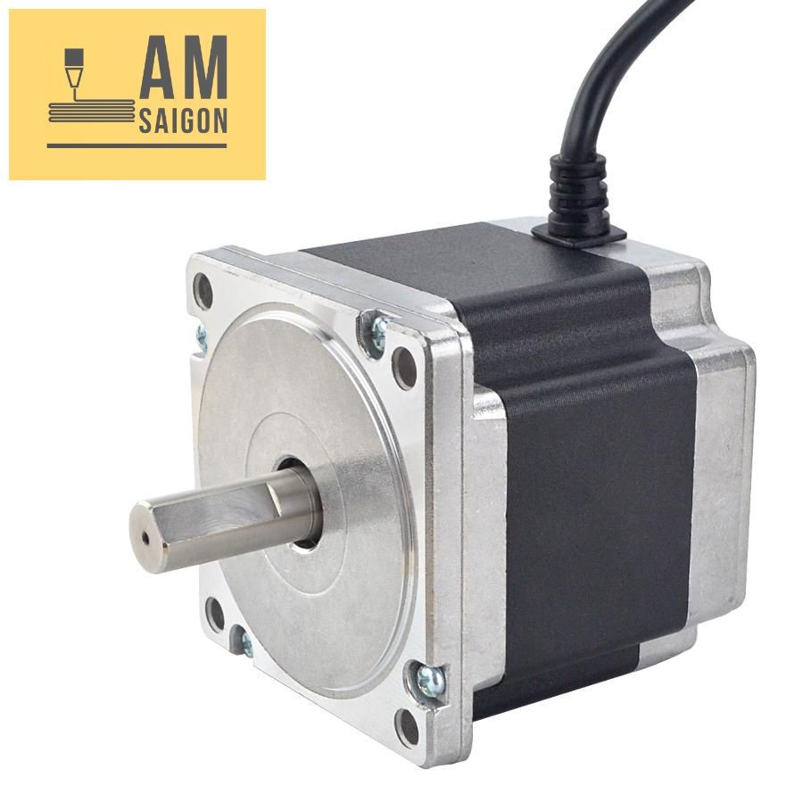 [New 100%] Động cơ bước 86, Step motor 86 cao 75mm NEMA34 mới 4.5Nm dòng 4A