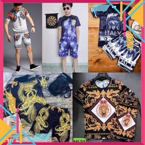 Bộ Nam Hè In Hình 3d Cao Cấp Chất Thun Lạnh Co dãn 4 chiều | BigBuy360 - bigbuy360.vn