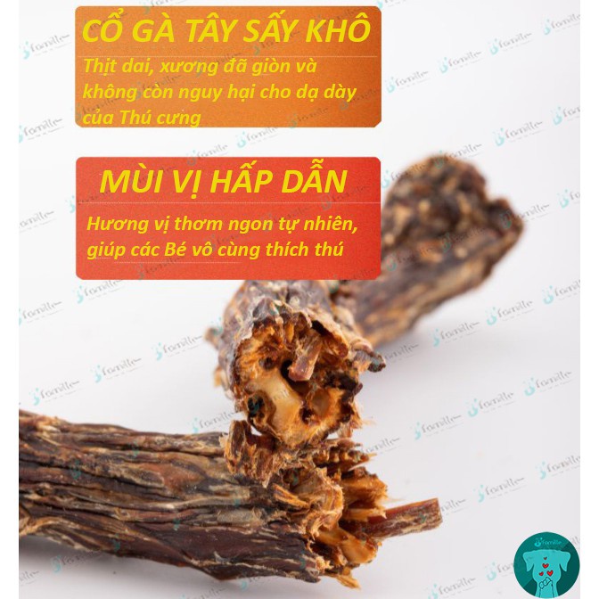 [NGUYÊN CHIẾC]Xương Gặm Dinh Dưỡng JFamille, Cổ Gà Tây Chiên Giòn, Snack Ăn Vặt Cho Cún Trên 3 Tháng Tuổi. JFamille