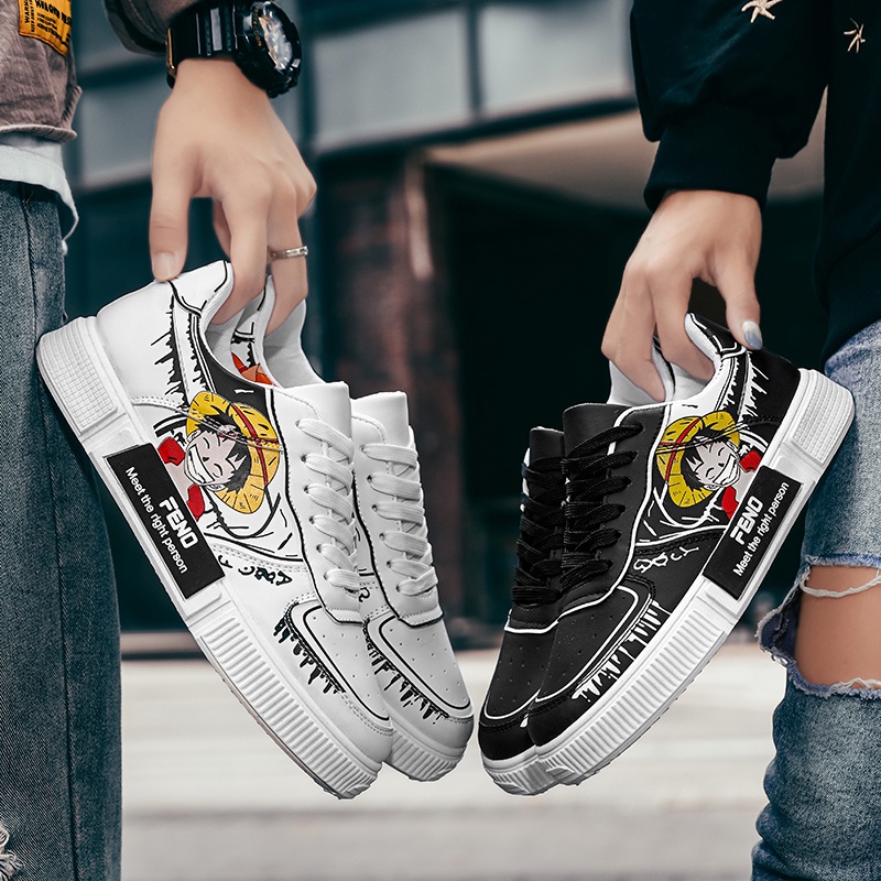 Giày Thể Thao Chạy Bộ Cổ Thấp In Hình Monkey D.Luffy Young Anime ONE PIECE Thời Trang Cho Nam Và Nữ