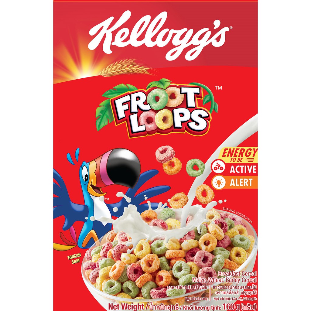 Ngũ cốc ăn sáng Kellogg's Froot Loops 160g