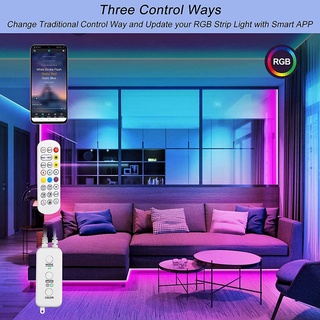 Led Strip Lights Controller, Bluetooth LED Strip Controller with APP/ Music Sync/IR Remote,for 4-Pin Led Strip Lights