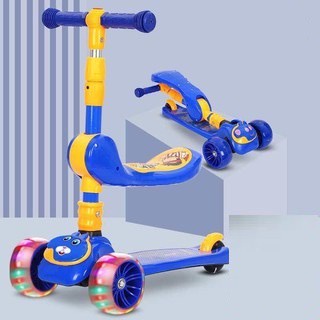 Xe scooter cho bé, Xe trượt Scooter có đèn có nhạc cho bé 3 trong 1 phù hợp cho bé từ 2 đến 6 tuổi