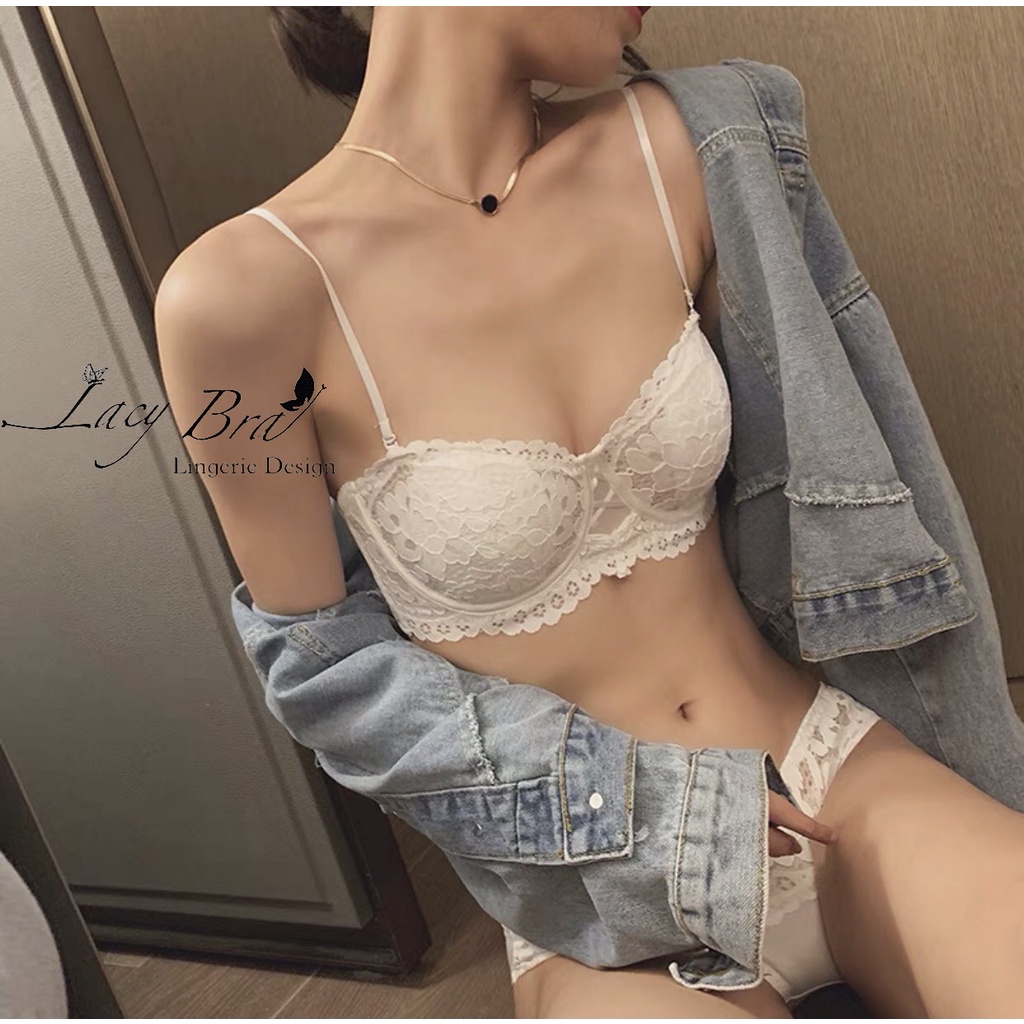 Bộ Đồ Lót Ren Mềm Có Gọng Không Đệm Lacy Bra - B26 | WebRaoVat - webraovat.net.vn