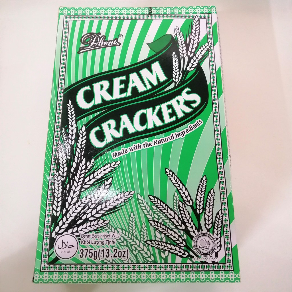 Bánh Lúa Dbent Cream Crackers (Hộp 375gxanh)