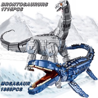   CÓ SẴN  Lắp ghép Mô hình Panlos 611005 611006 Dinosaur would  mô hình khủng long mosasaur and Brontosaurus 