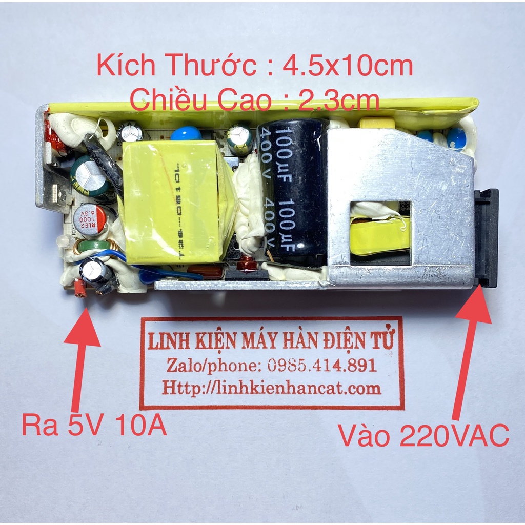 Nguồn 5V 10A Rời Không Vỏ