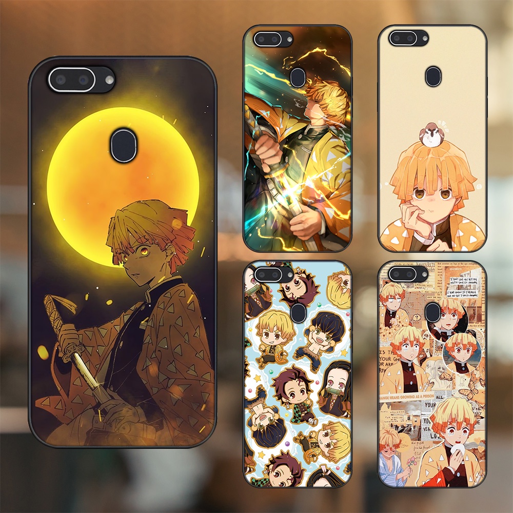 Ốp lưng Realme 2 viền đen in hình Zenitsu Kimetsu no Yaiba