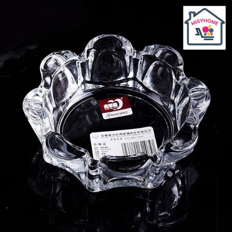 Gạt tàn thuốc lá xì gà cigar thủy tinh pha lê hình vuông tròn Glass ware cao cấp Misyhome