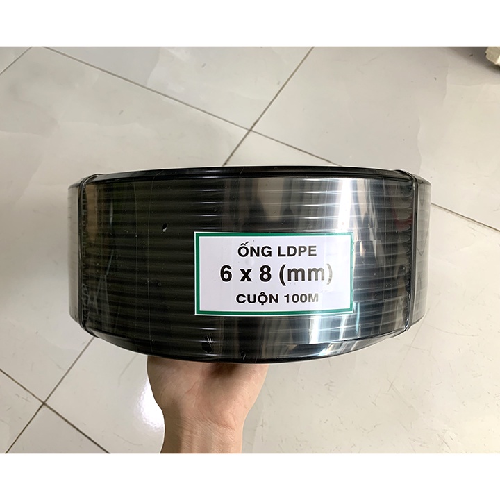Ống LDPE 8mm nhựa nguyên sinh 100% loại tốt, dây tưới cây, tưới phun sương, tưới nhỏ giọt...