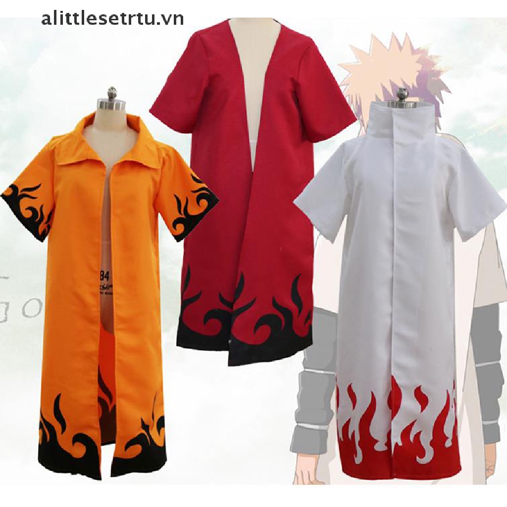 【alittlesetrtu】 Naruto Shippuden Cosplay Cloak 4th and 6th Hokage Cloak RobeParty Dress Up Cape .