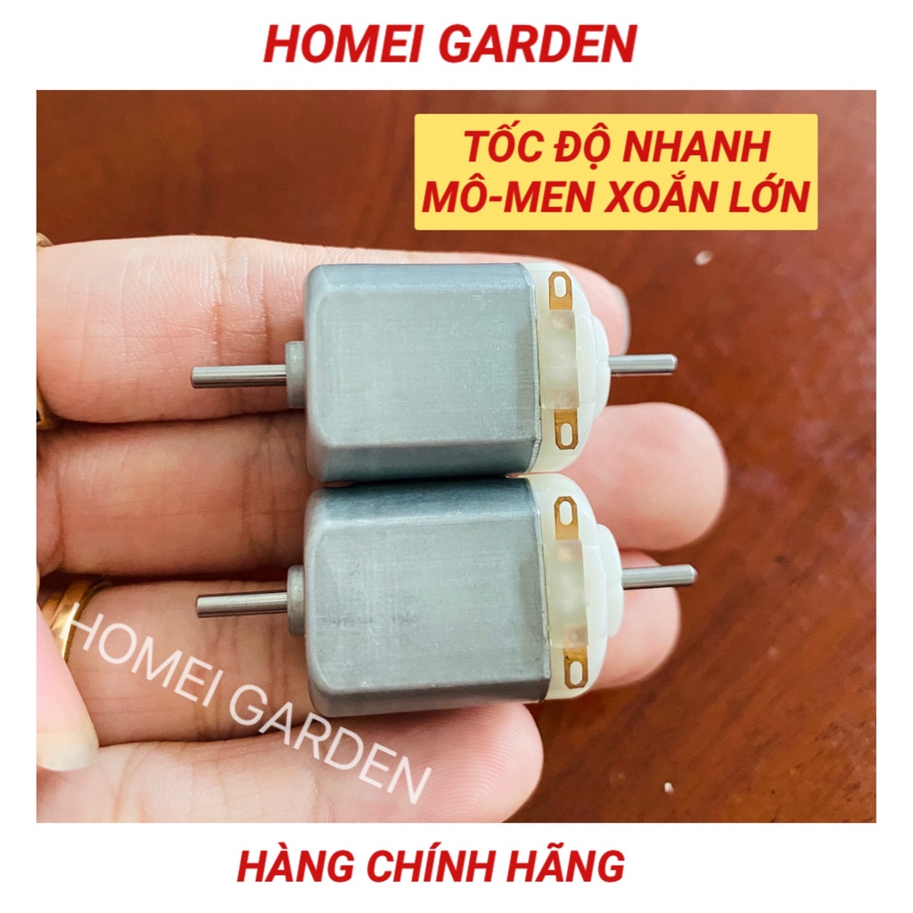 motor 130 trục kép 3V - 5V mô men xoắn lớn tốc độ 9500 - 15600 RPM cho xe đồ chơi, DIY mô hình học tập - D0396-1