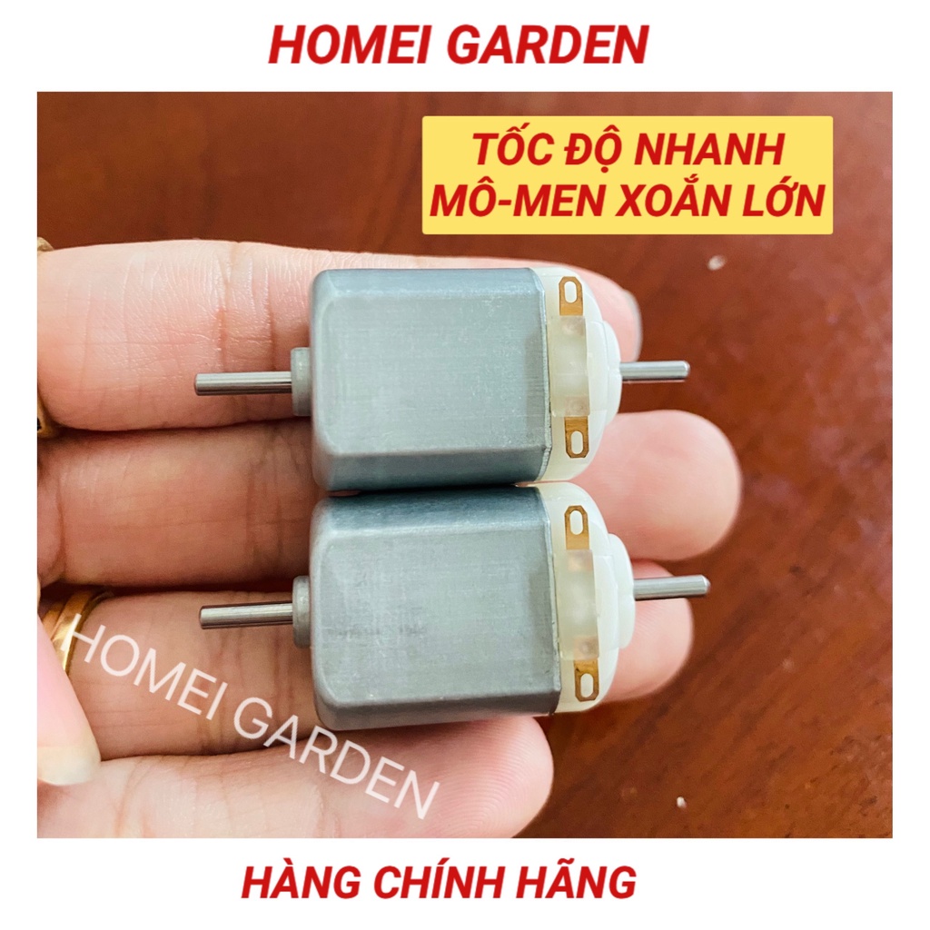 2 cái motor 130 trục kép 3V - 5V mô men xoắn lớn tốc độ 9500 - 15600 RPM cho xe đồ chơi, DIY mô hình học tập  - LK0396