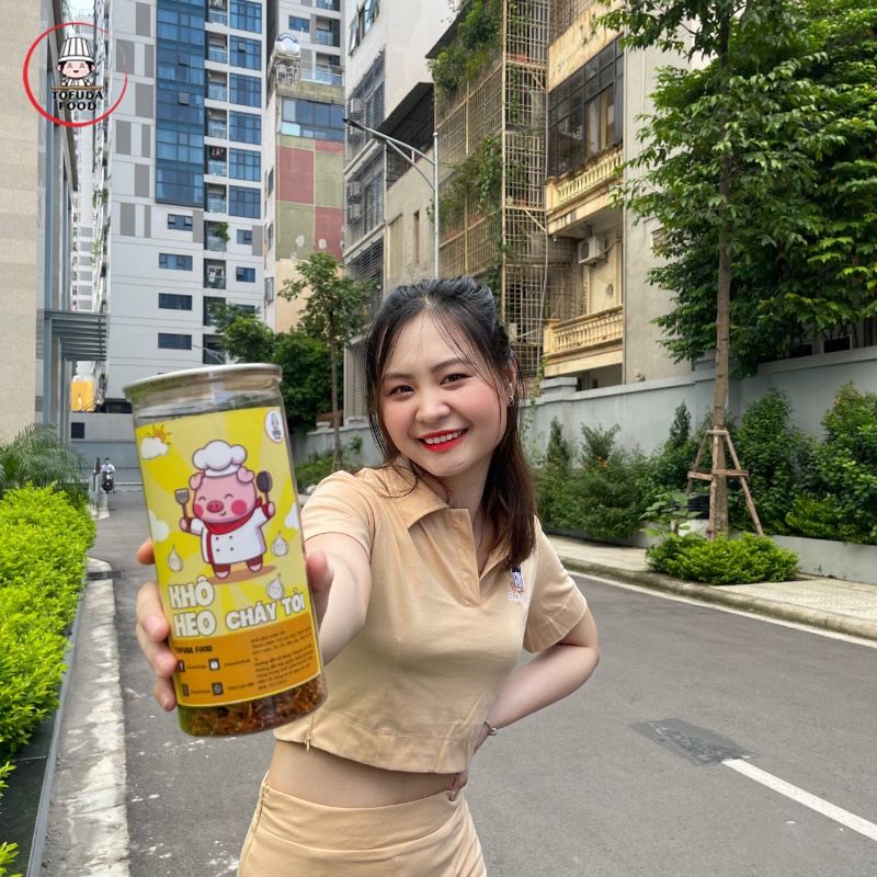 Khô heo cháy tỏi 300g khô lợn loại ngon cay bơ tỏi TOFUDA KHBT200 | BigBuy360 - bigbuy360.vn