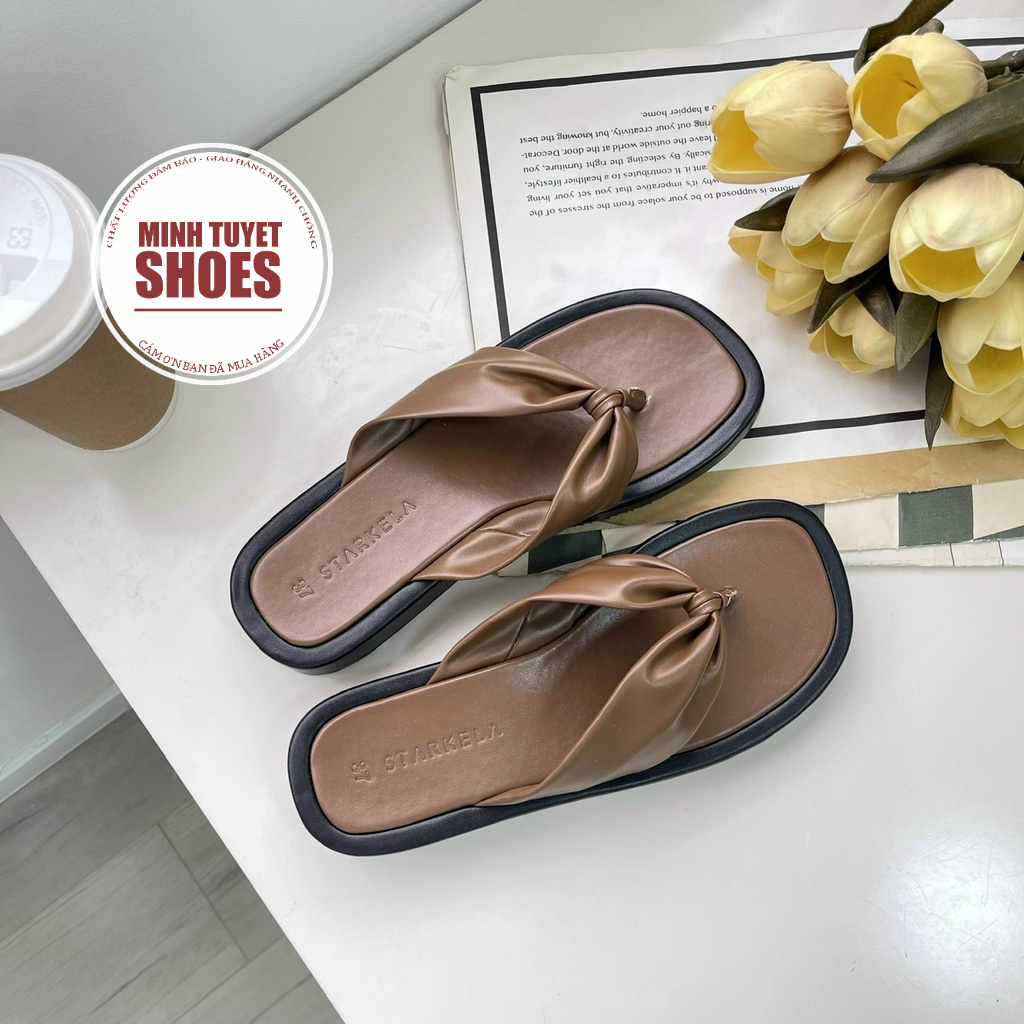 giày dép nữ minhtuyetshoes đế xuồng cao 3cm kiểu kẹp ngón nhiều màu mẫu mới xinh xắn đi biển