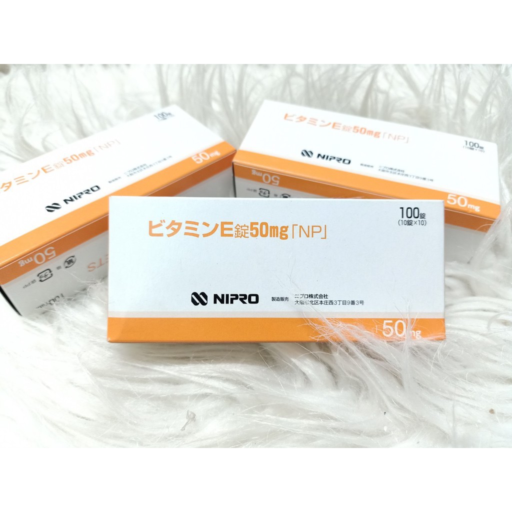 [chuẩn auth date mới] Viên Uống Vitamin E Nipro Nhật Bản Hộp 100 Viên
