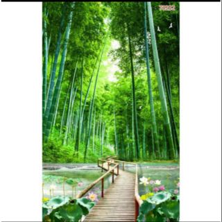 Tranh 3D dán kính 2 mặt