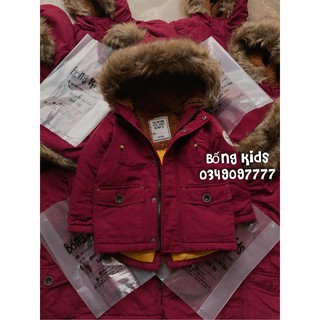Áo Parka Bé Trai Đỏ Bã Trầu