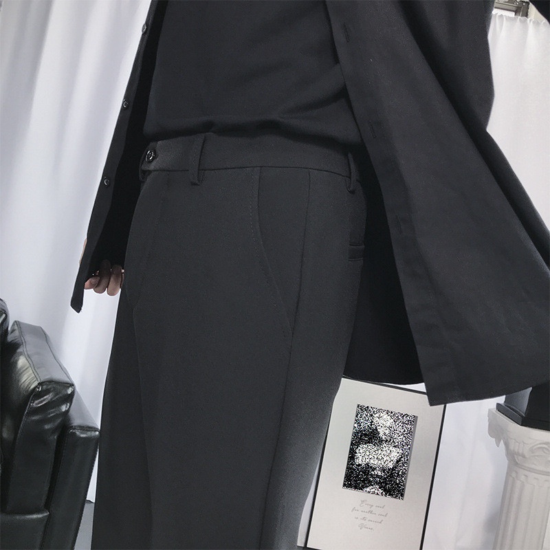Quần âu baggy nam vải cotton cao cấp chống nhăn chống xù chống phai màu quần baggy nam ống rộng phong cách Hàn Quôc